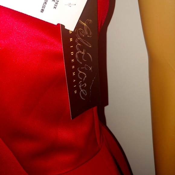 LELA ROSE 10 RED RACER BACK SKATER DRESS - Picture 6 of 11
